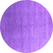 Round Oriental Purple Industrial Rug, urb2052pur