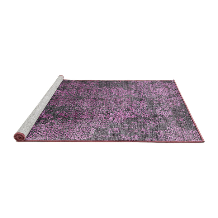 Sideview of Machine Washable Industrial Modern Purple Rug, wshurb2053