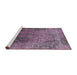 Sideview of Machine Washable Industrial Modern Purple Rug, wshurb2053