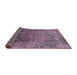 Sideview of Mid-Century Modern Purple Oriental Rug, urb2053