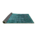 Sideview of Oriental Turquoise Industrial Rug, urb2053turq