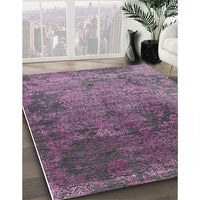 Mid-Century Modern Purple Oriental Rug, urb2053