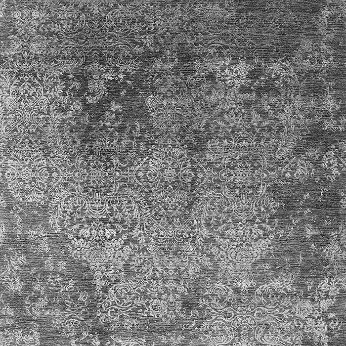 Machine Washable Oriental Gray Industrial Rug, wshurb2053gry