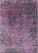 Machine Washable Industrial Modern Purple Rug, wshurb2053