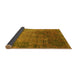 Sideview of Oriental Yellow Industrial Rug, urb2053yw