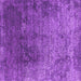 Square Oriental Purple Industrial Rug, urb2053pur