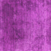 Square Machine Washable Oriental Pink Industrial Rug, wshurb2053pnk