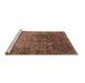 Sideview of Machine Washable Oriental Brown Industrial Rug, wshurb2053brn