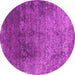 Round Oriental Pink Industrial Rug, urb2053pnk