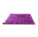 Sideview of Machine Washable Oriental Pink Industrial Rug, wshurb2053pnk