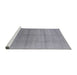 Sideview of Machine Washable Industrial Modern Dark Gray Rug, wshurb2054