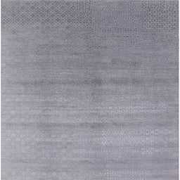 Square Machine Washable Industrial Modern Dark Gray Rug, wshurb2054