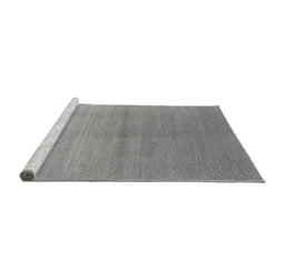 Sideview of Machine Washable Oriental Gray Industrial Rug, wshurb2054gry