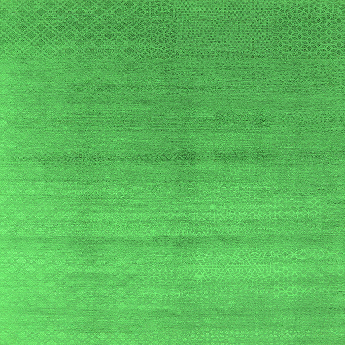 Square Machine Washable Oriental Green Industrial Area Rugs, wshurb2054grn