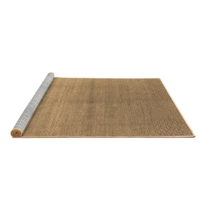 Sideview of Machine Washable Oriental Brown Industrial Rug, wshurb2054brn