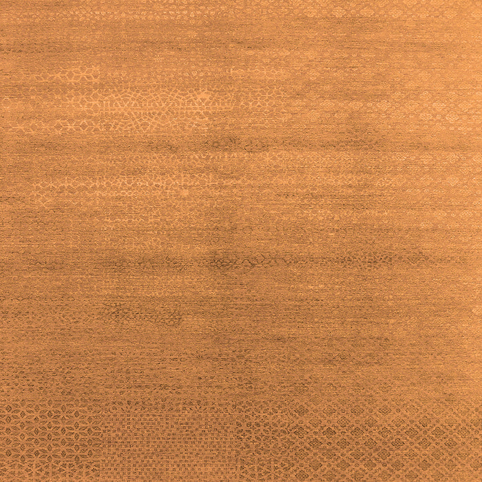 Square Machine Washable Oriental Orange Industrial Area Rugs, wshurb2054org