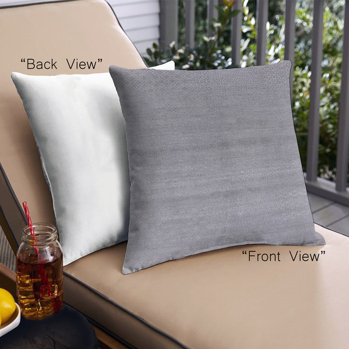 Front View of Mid-Century Modern Urban Square Dark Gray Throw Pillow, 18 inch by 18 inch, pwurb2054