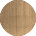 Round Oriental Brown Industrial Rug, urb2054brn