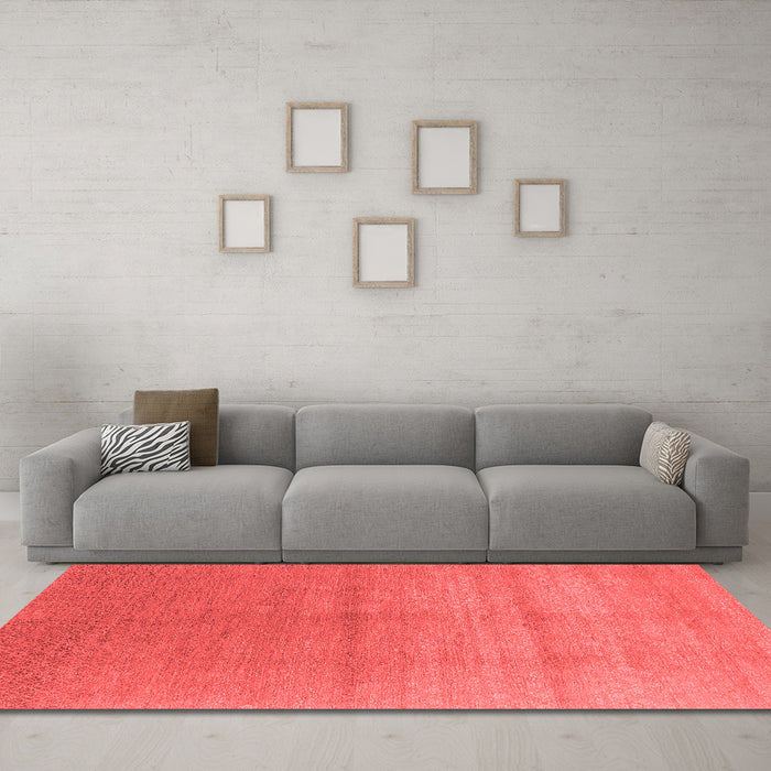Industrial Red Washable Rugs