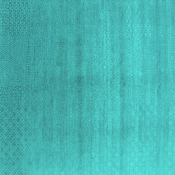 Square Oriental Turquoise Industrial Rug, urb2054turq