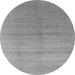 Round Oriental Gray Industrial Rug, urb2054gry