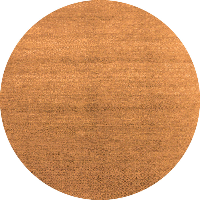 Round Oriental Orange Industrial Rug, urb2054org