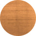 Round Oriental Orange Industrial Rug, urb2054org