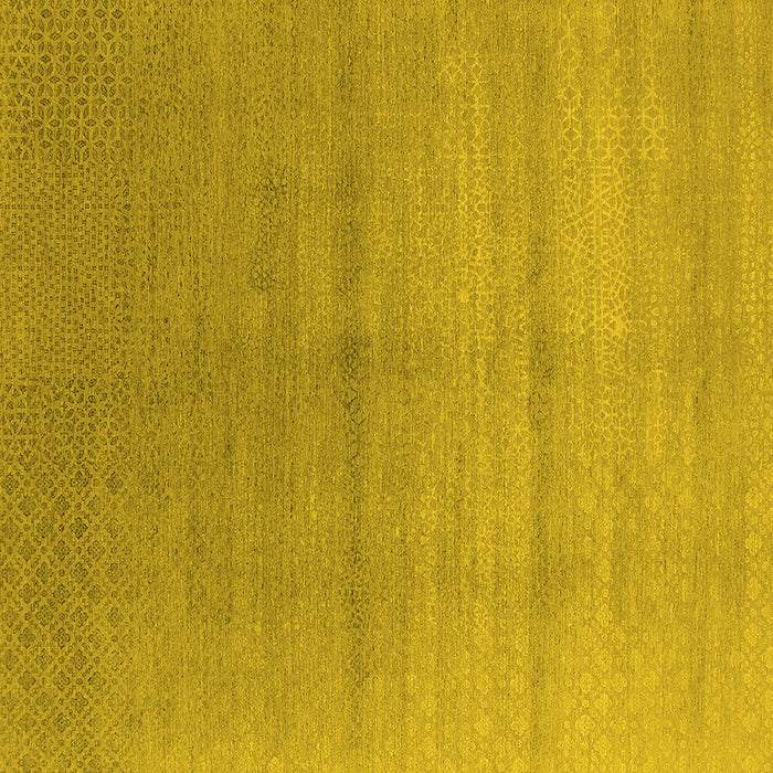 Square Machine Washable Oriental Yellow Industrial Rug, wshurb2054yw