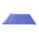 Sideview of Machine Washable Oriental Blue Industrial Rug, wshurb2054blu