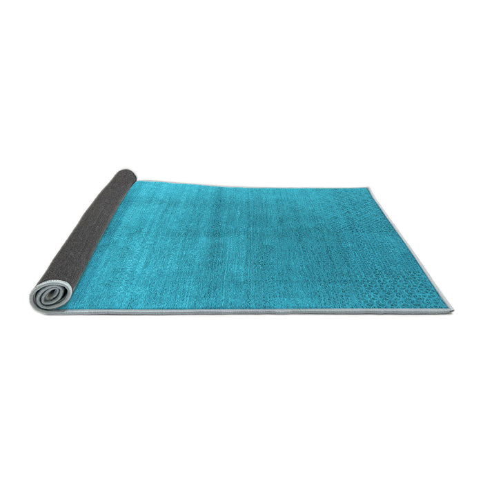 Sideview of Oriental Light Blue Industrial Rug, urb2054lblu
