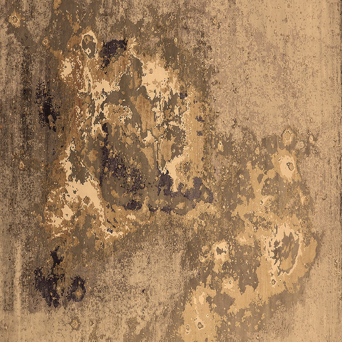 Square Machine Washable Oriental Brown Industrial Rug, wshurb2055brn