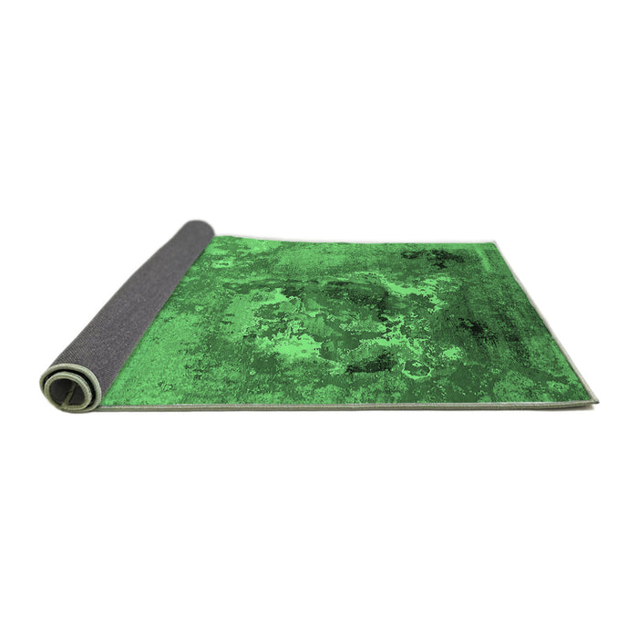 Sideview of Oriental Emerald Green Industrial Rug, urb2055emgrn