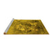 Sideview of Machine Washable Oriental Yellow Industrial Rug, wshurb2055yw