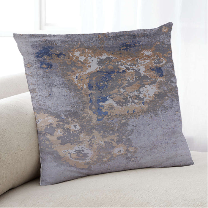 Lifestyle Image of Mid-Century Modern Urban Square Cloudy Gray Throw Pillow, 18 inch by 18 inch, pwurb2055