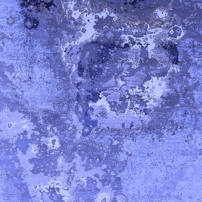 Machine Washable Oriental Blue Industrial Rug, wshurb2055blu