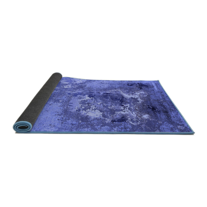 Sideview of Oriental Blue Industrial Rug, urb2055blu