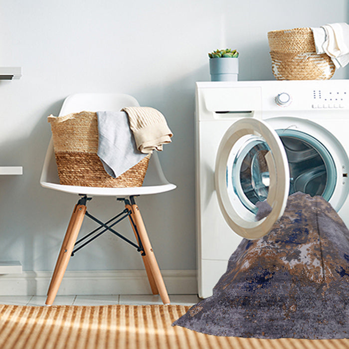 Machine Washable Industrial Modern Cloudy Gray Rug in a Washing Machine, wshurb2055