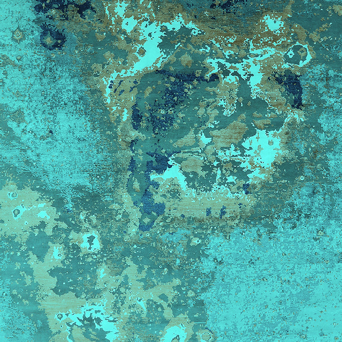 Oriental Turquoise Industrial Rug, urb2055turq