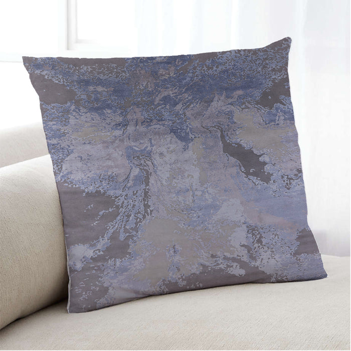 Lifestyle Image of Mid-Century Modern Urban Square Grape Purple Throw Pillow, 18 inch by 18 inch, pwurb2056