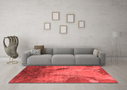 Industrial Red Washable Rugs