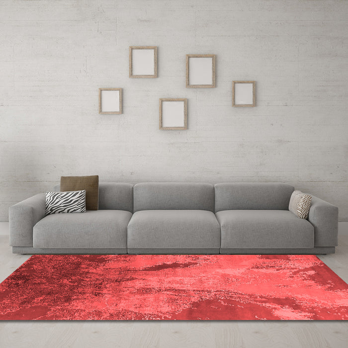 Industrial Red Washable Rugs