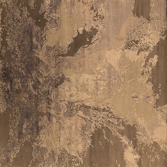 Square Machine Washable Oriental Brown Industrial Rug, wshurb2056brn