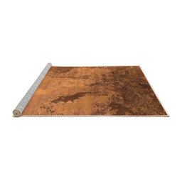 Sideview of Machine Washable Oriental Orange Industrial Area Rugs, wshurb2056org