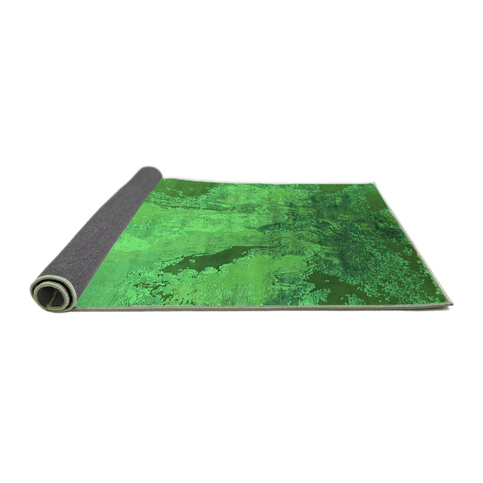Sideview of Oriental Green Industrial Rug, urb2056grn