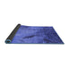 Sideview of Oriental Blue Industrial Rug, urb2056blu