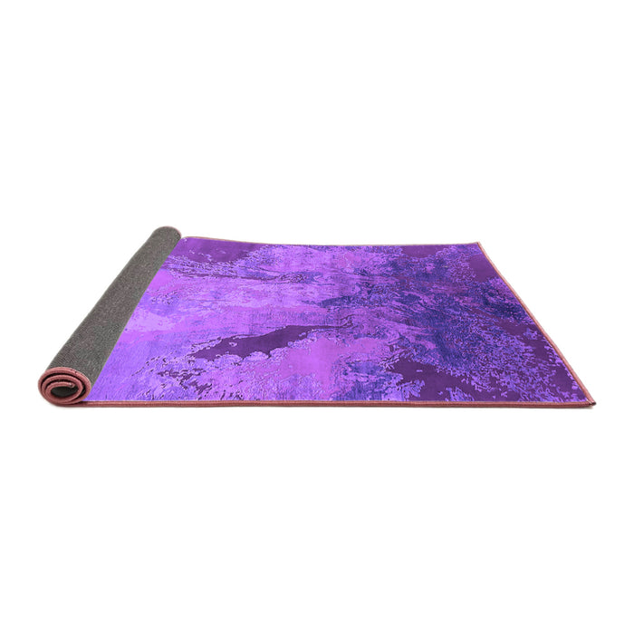 Sideview of Oriental Purple Industrial Rug, urb2056pur