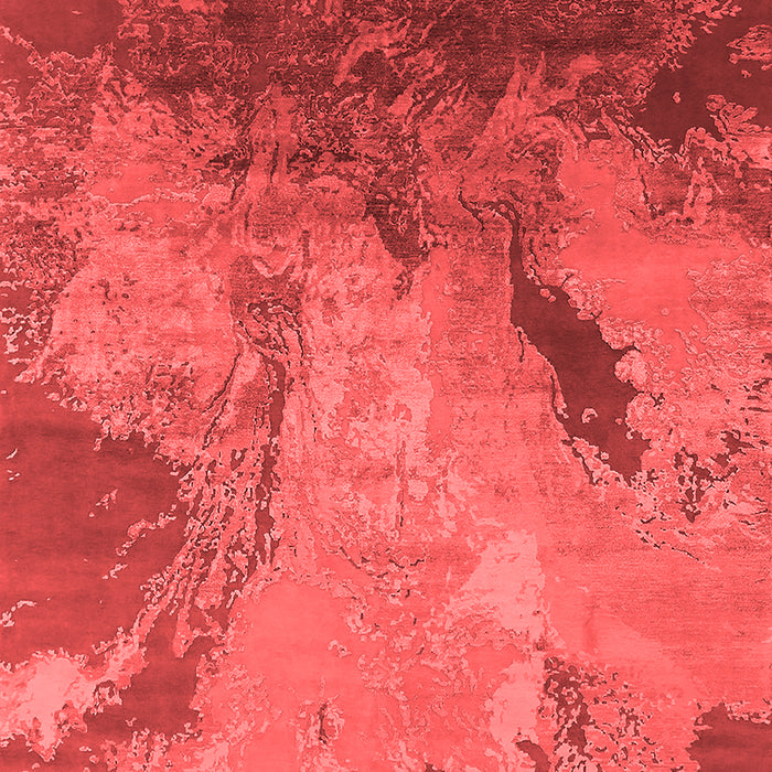 Machine Washable Oriental Red Industrial Rug, wshurb2056red