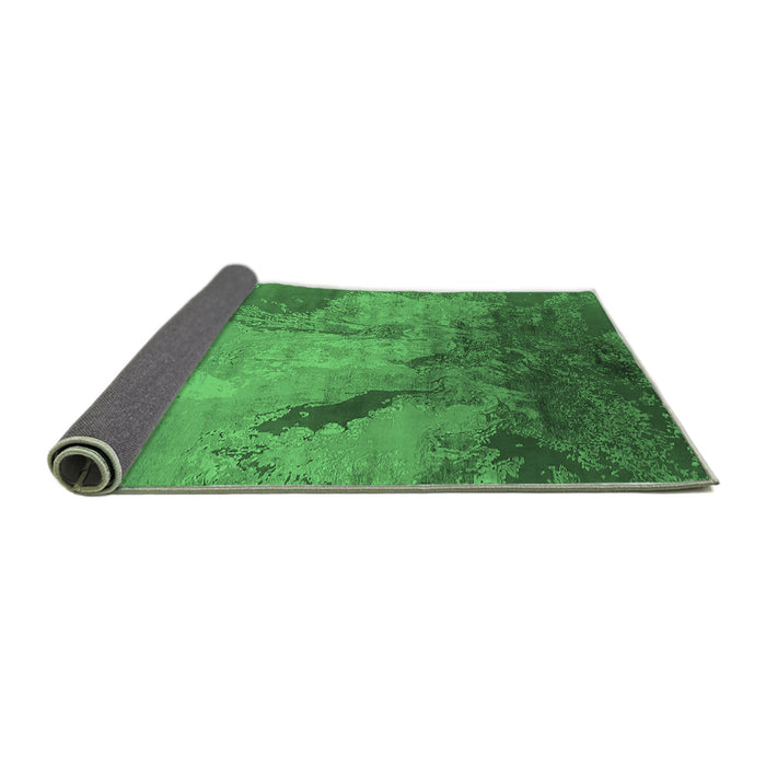 Sideview of Oriental Emerald Green Industrial Rug, urb2056emgrn