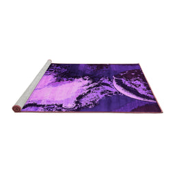 Sideview of Machine Washable Oriental Pink Industrial Rug, wshurb2057pnk