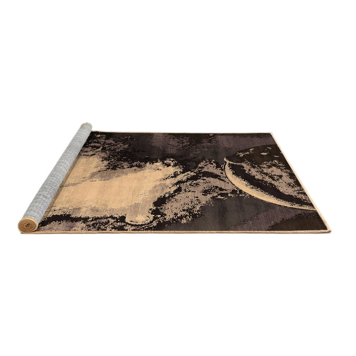 Sideview of Machine Washable Oriental Brown Industrial Rug, wshurb2057brn